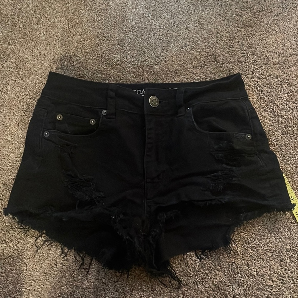 American Eagle Outfitters Black Denim Jean Shorts - Picture 1 of 6